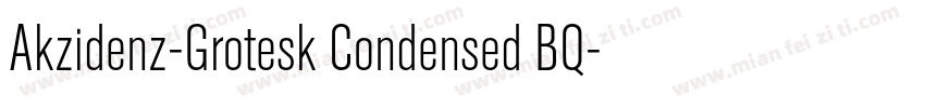 Akzidenz-Grotesk Condensed BQ字体转换